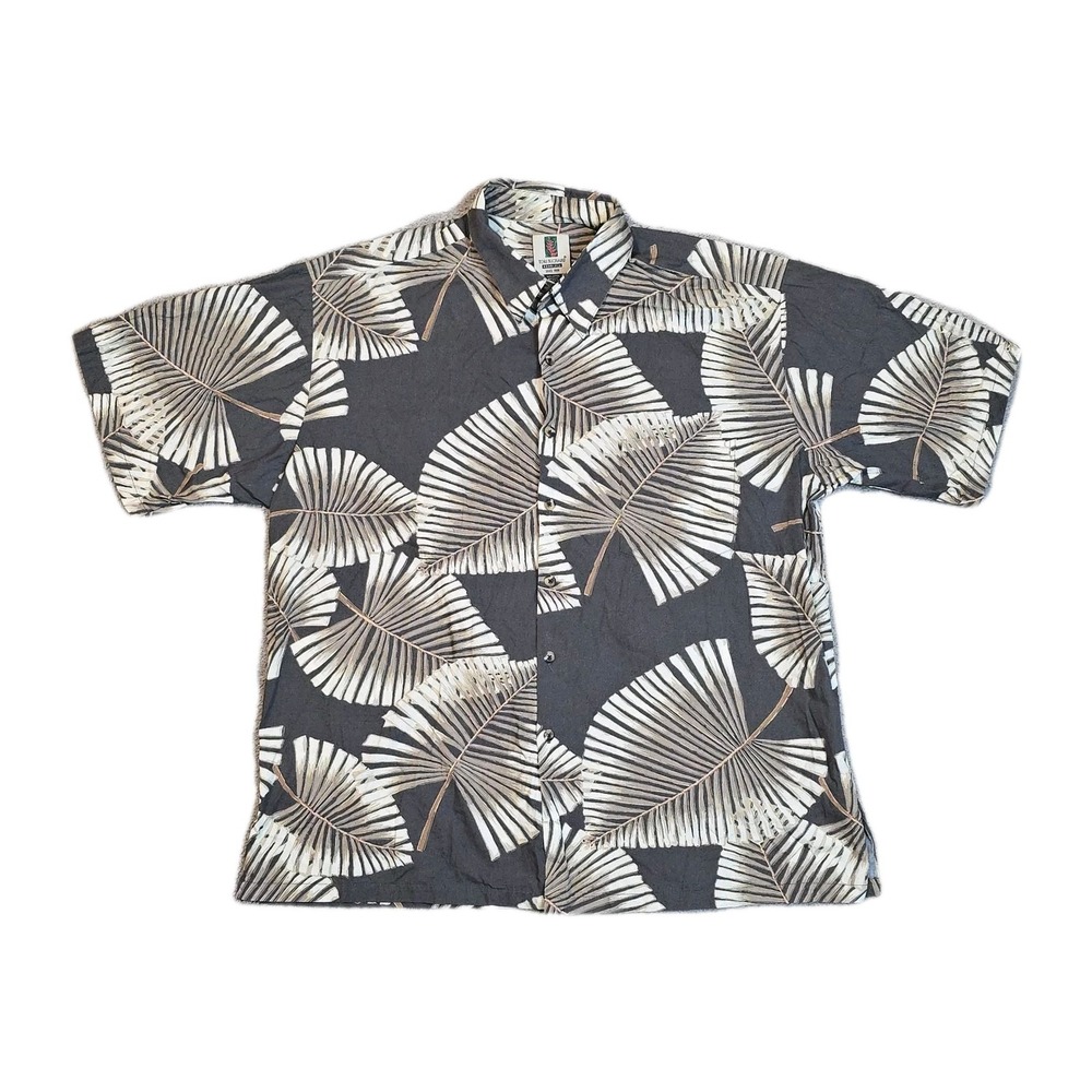 Tori Richard Honolulu Aloha Shirt‎ Mens 2XL USA Palm Leaf Cotton Hawaiian